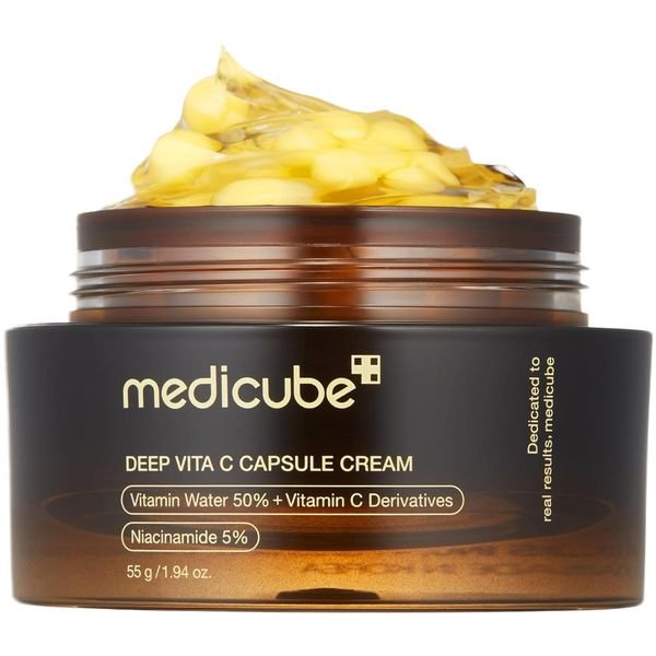 ForMedicube 1.94 oz Korean Vitamin C Golden Capsule Face Cream Lotion Deep Moisturizing Liposome Wrinkles Cream for Skin Care