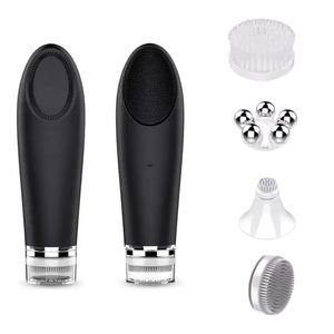 2025 New Arrival Skin Care Device Waterproof Soft Silicone Face Washing Brush Facial Massager Electric Cleansing Brush