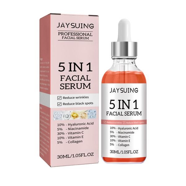 5 in 1 Face Serum Hydrating Hyaluronic Acid Vitamin C Face Serum Smoothing and Brightening Care Hydrating and Moisturizing Skin
