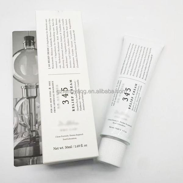 345 Relief Cream Daily Face Moisturizer Blemish Relief Care Soothing Recovery & Moisture Korean Vegan Skin Care