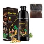 Ginseng Herbal Extract Shampoo No Side Effect Hair Color Dye Covering Gray or White Hair Color Dye Shampoo