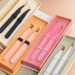Comelylash Custom Fiber Tip Lash Tweezers Volume Lash Tweezers Lash Tech 90 Degree Tweezers for Eyelash Extension(NO BOX)